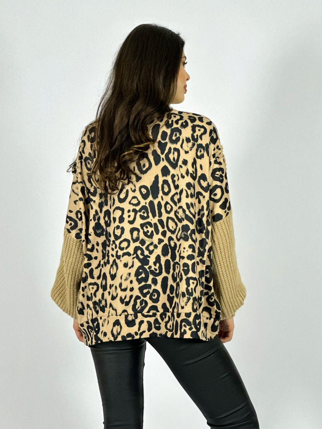 Sweater Tejido Lana Torso Print