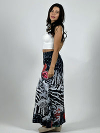 Palazzo Satín Estampado Snoopy y Rosas