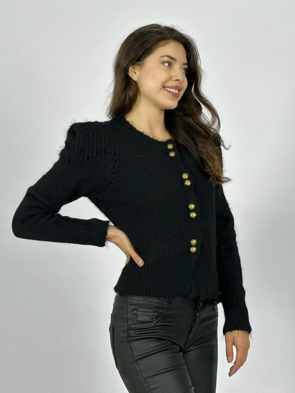 Sweater Lana Corto Abotonado