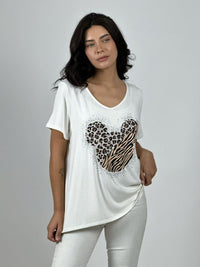 Polera Algodón Mickey Con Brillos