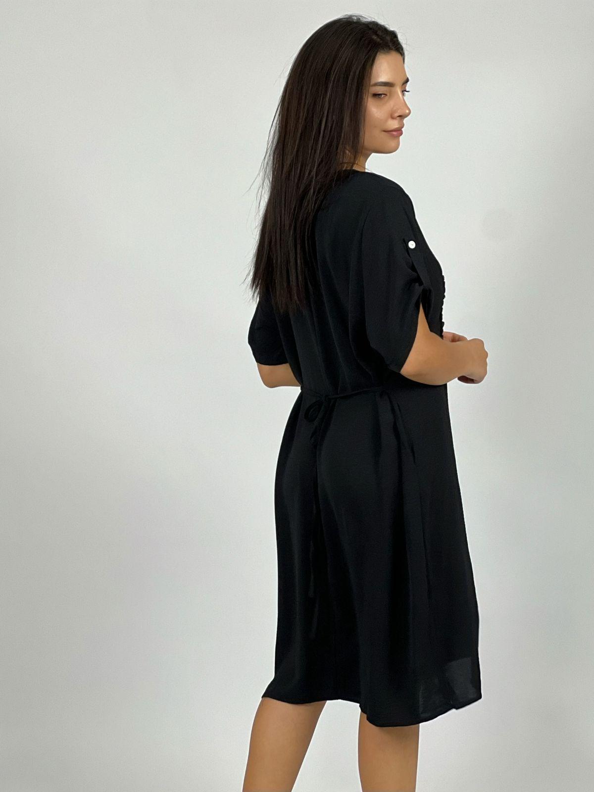 Vestido Crepe Holgado Circulo con Brillo