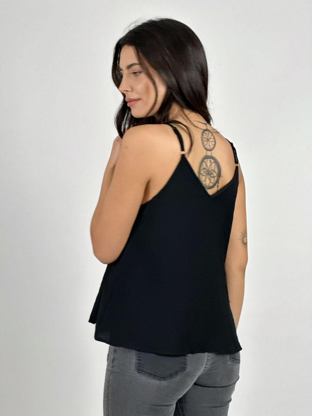 Polera Lino Lencera Bordes Boho