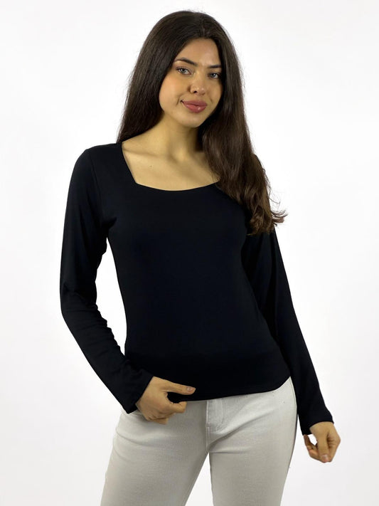 Polera Básica Cuello Cuadrado