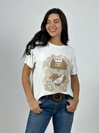 Polera Algodón Osito Líneas