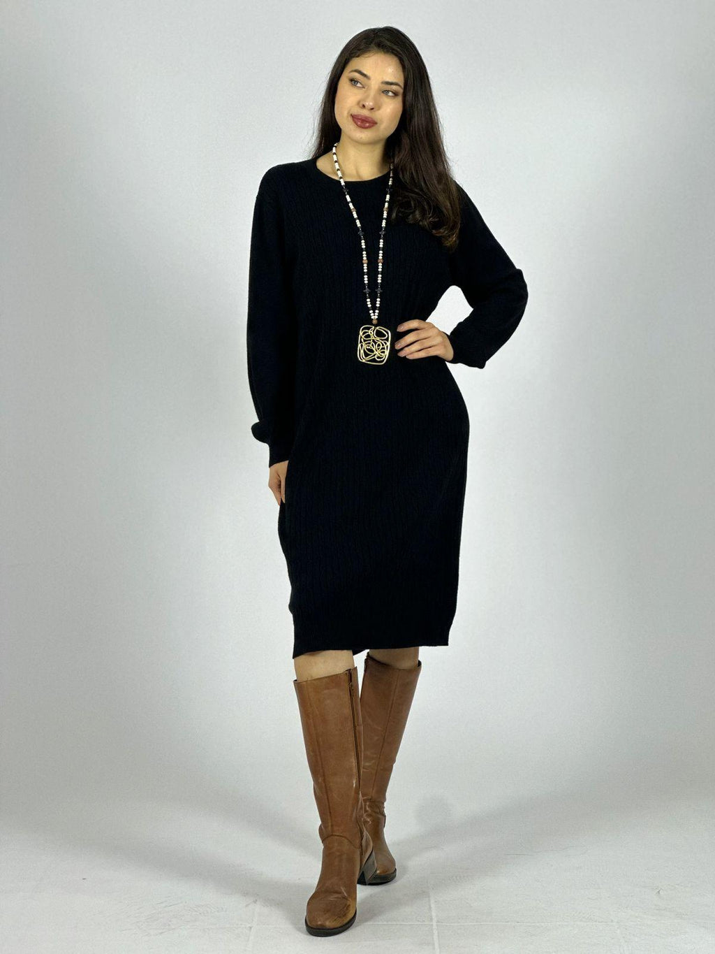 Vestido de Lana Texturizado