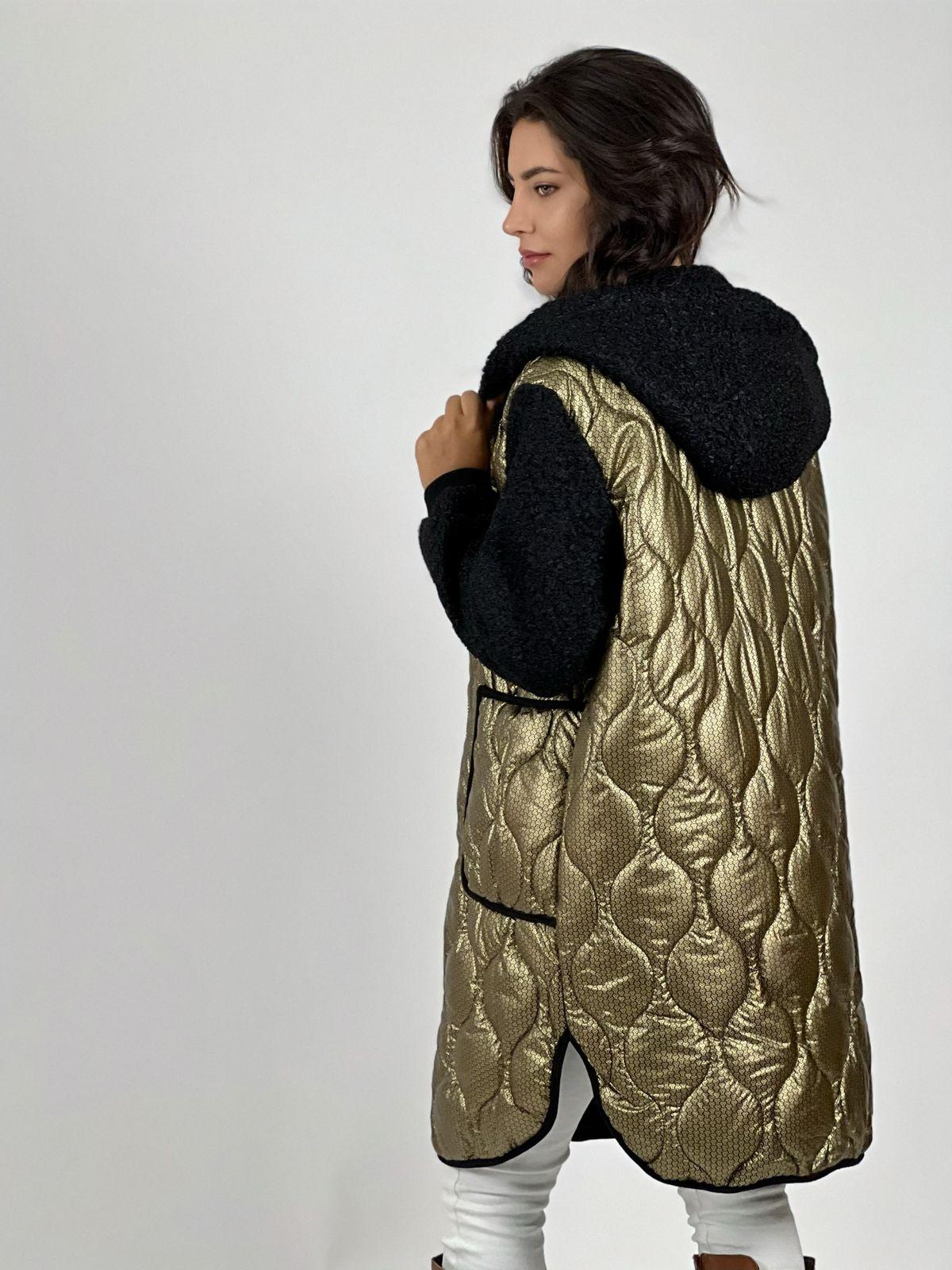 Parka Acolchada Metalizada con Chiporro