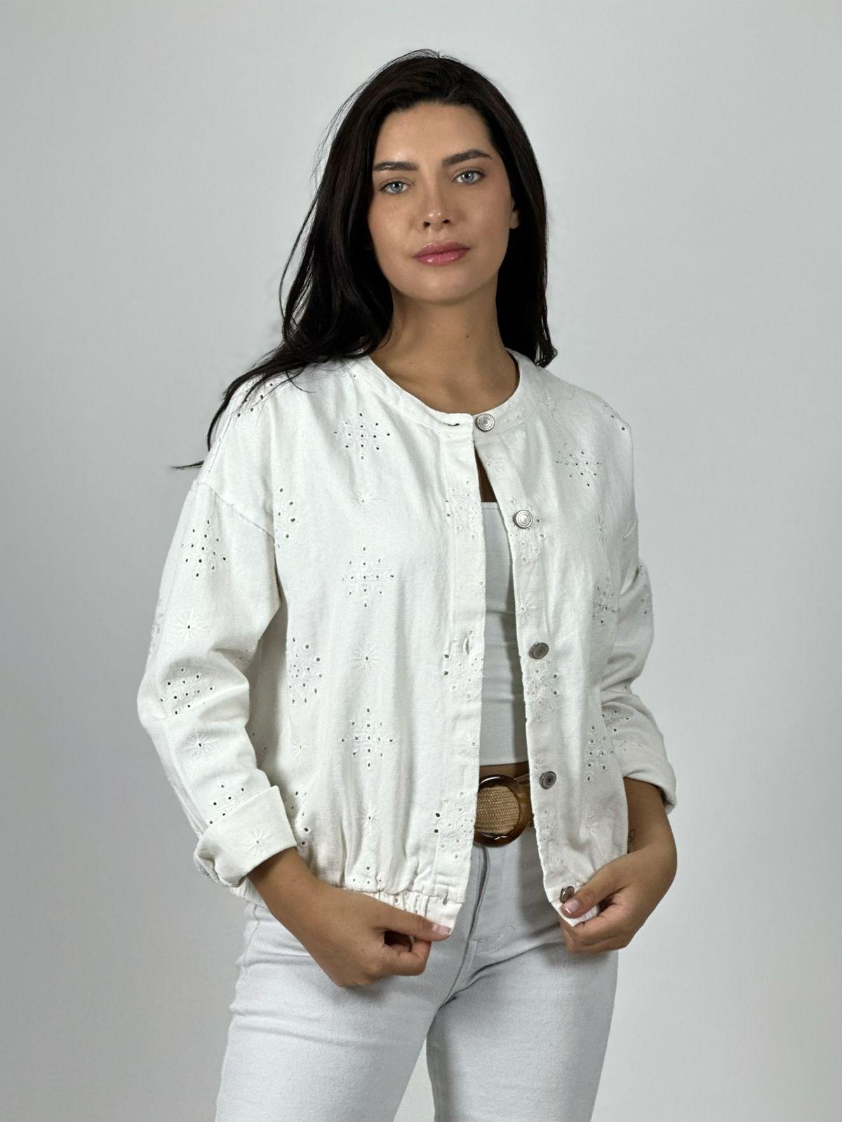 Chaqueta Mezclilla Diseño Broderi