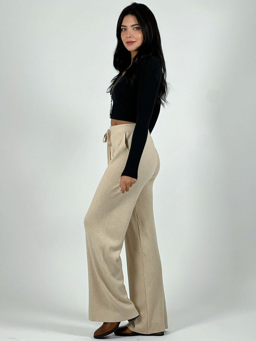 Pantalón De Lana con Bolsillos