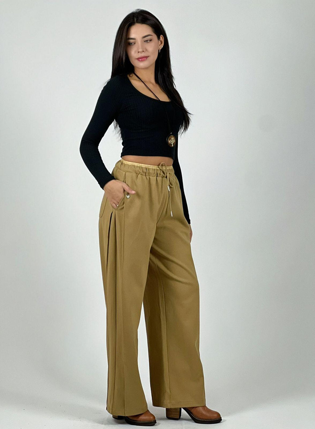 Pantalón de Algodón Doble Pretina