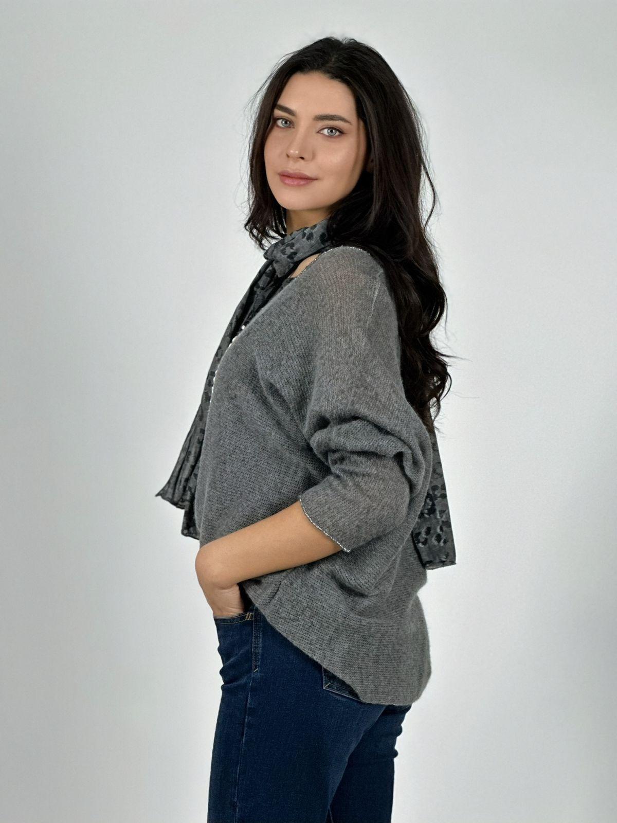 Polera Doble Italiana Con Lazo Print