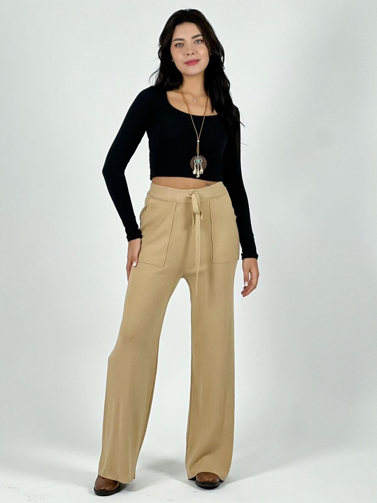 Pantalón De Lana con Bolsillos