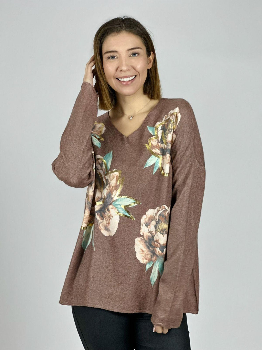 Sweater Spandex Estampado Floral