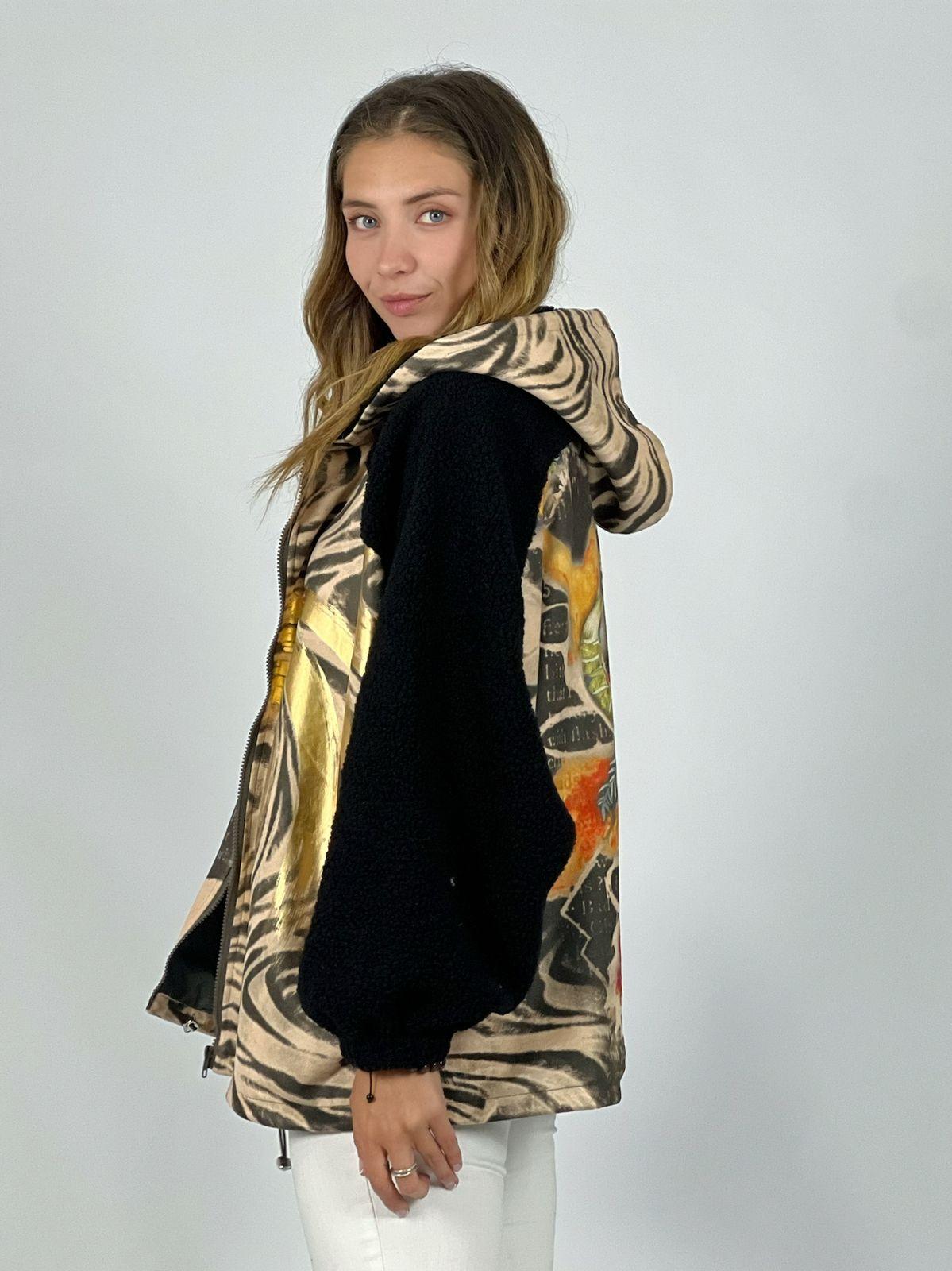 Abrigo Chiporro estampado Cebra