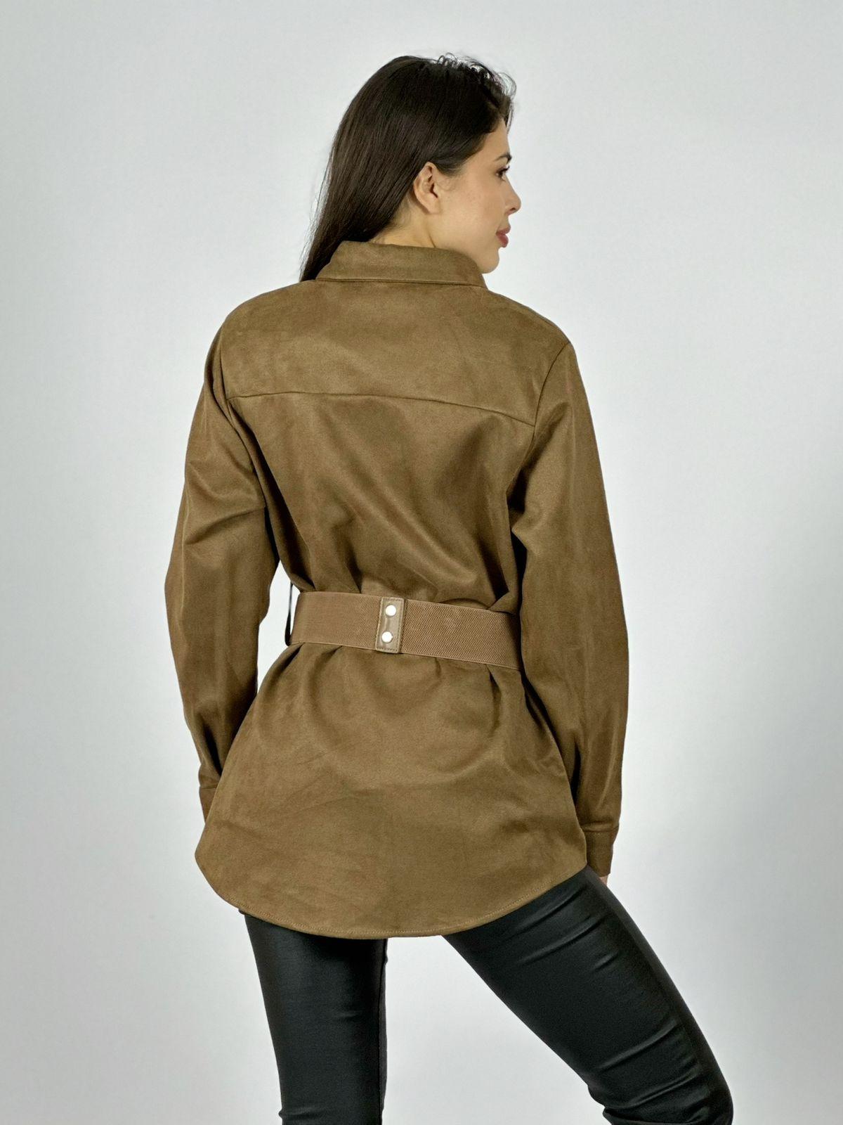 Sobre Camisa Gamuza con Cinturón Boho