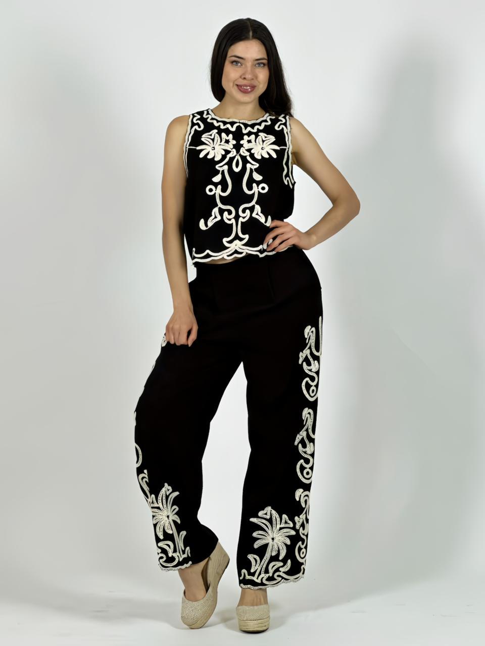 Conjunto de Lino Bordado