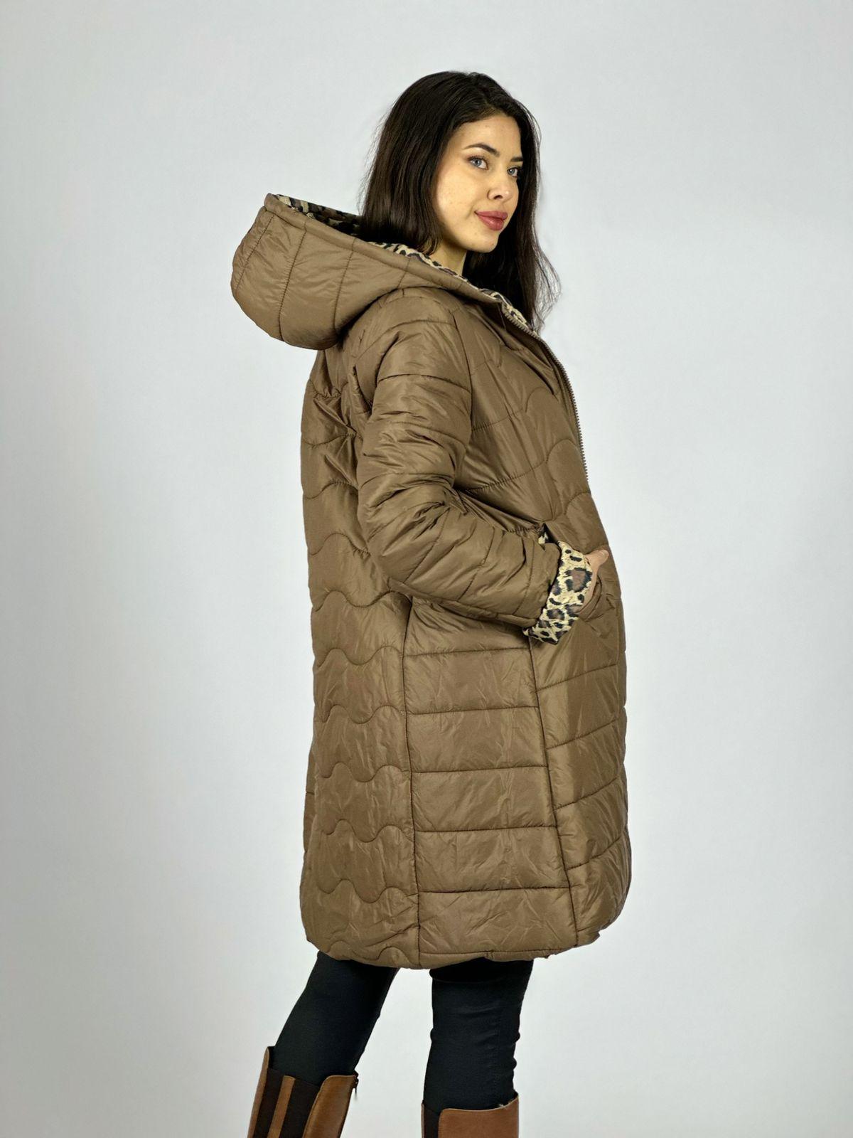 Parka Acolchada Forrado Print
