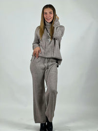 Conjunto Lana Cuello Alto Trenzado Delantero