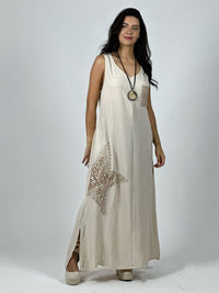 Vestido Crepé  Estrella Brillante