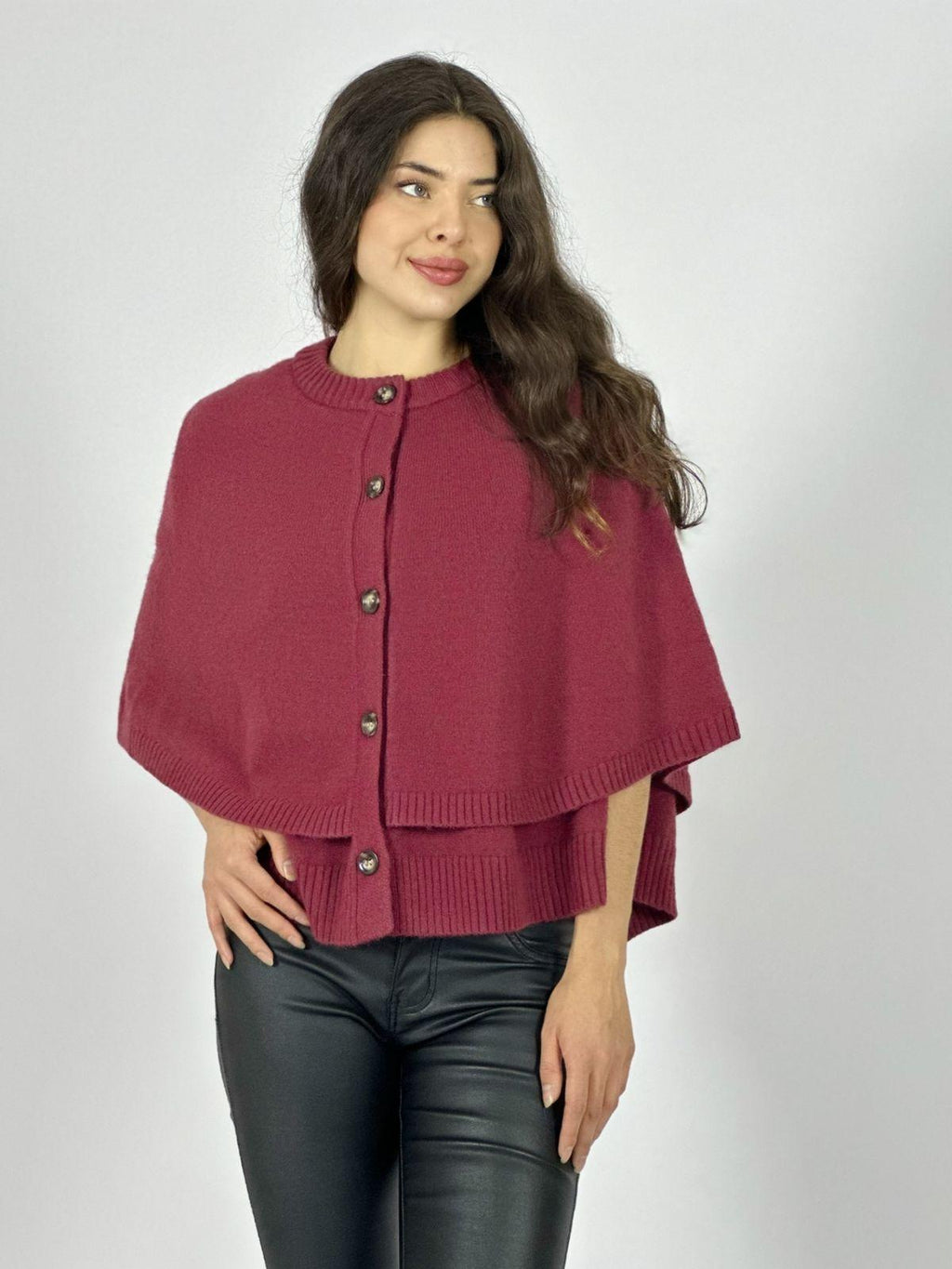 Sweater Lana Abotonado tipo Poncho