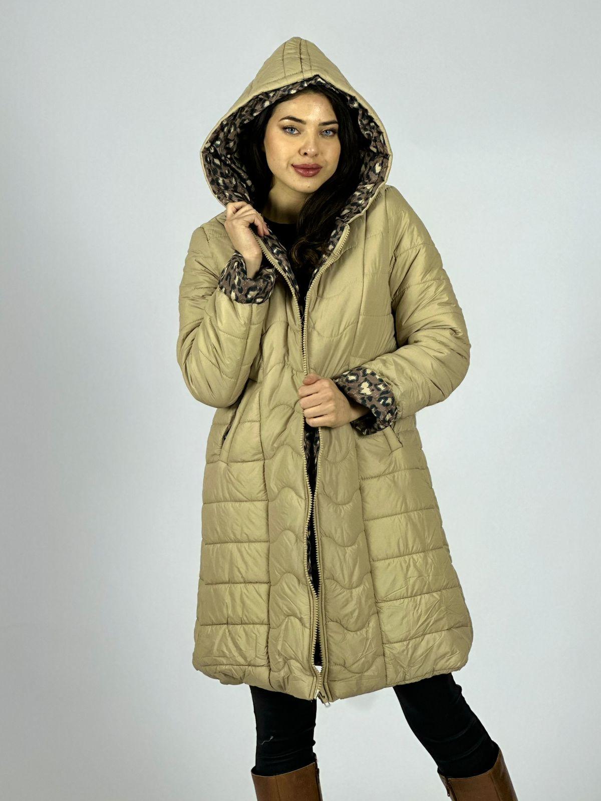 Parka Acolchada Forrado Print
