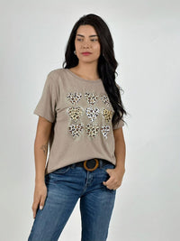 Polera Algodón Corazones Print