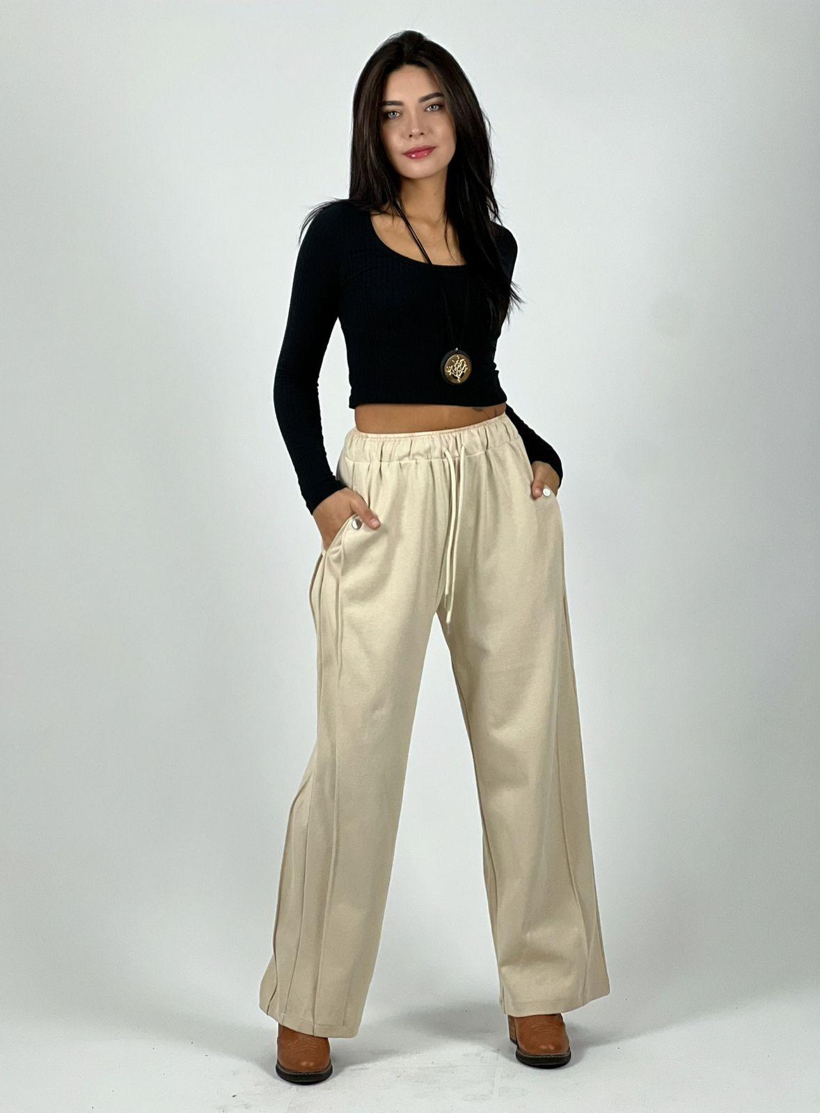 Pantalón de Algodón Doble Pretina