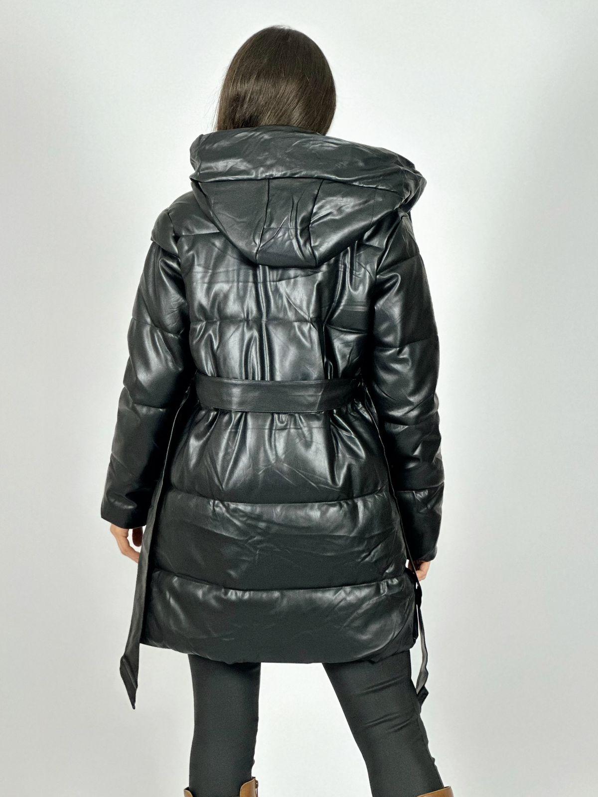 Parka Acolchada Con Cinturón