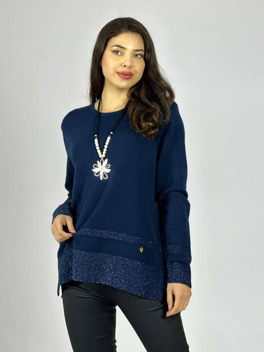 Sweater Spandex Bordes con Brillos