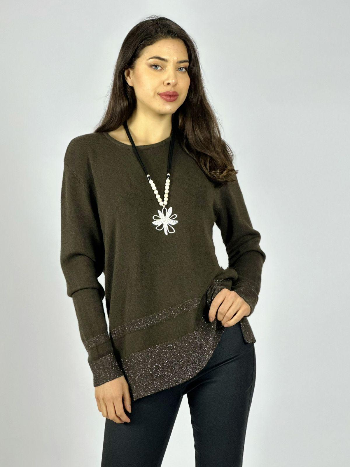 Sweater Spandex Bordes con Brillos