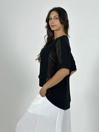 Polera Algodón Osito Dorado Mangas Tejidas