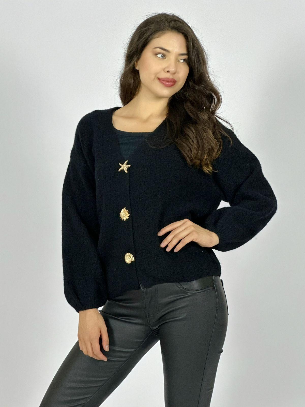 Sweater Lana Botones Caracolas y Estrellas