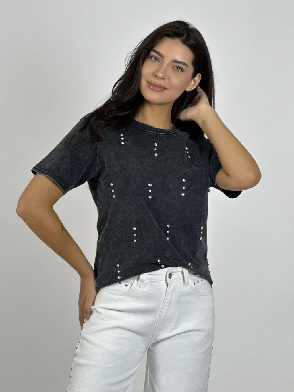 Polera Algodón con Tachas