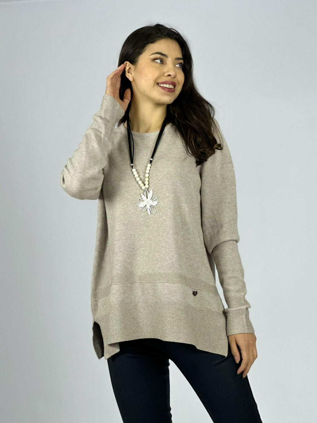 Sweater Spandex Bordes con Brillos
