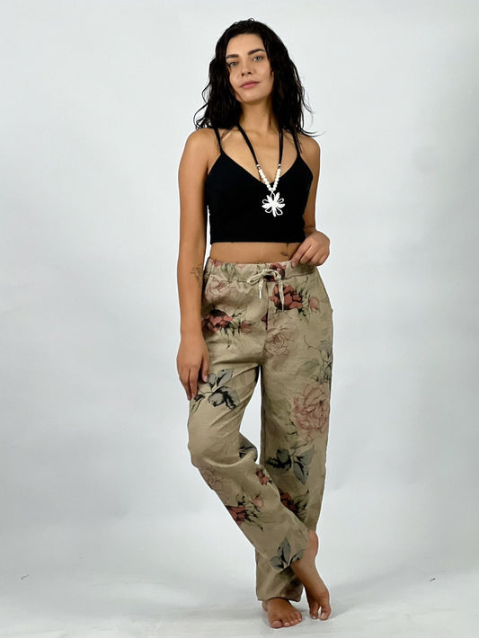 Jogger Italiano Gabardina Floral