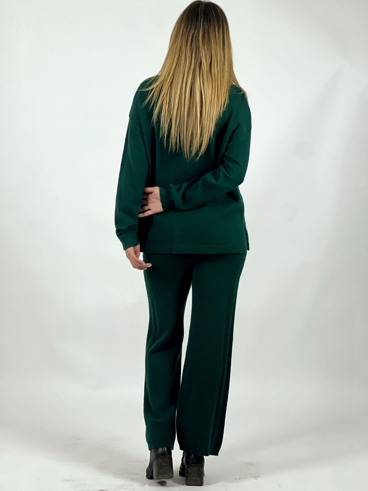 Conjunto Lana Cuello Alto Trenzado Delantero