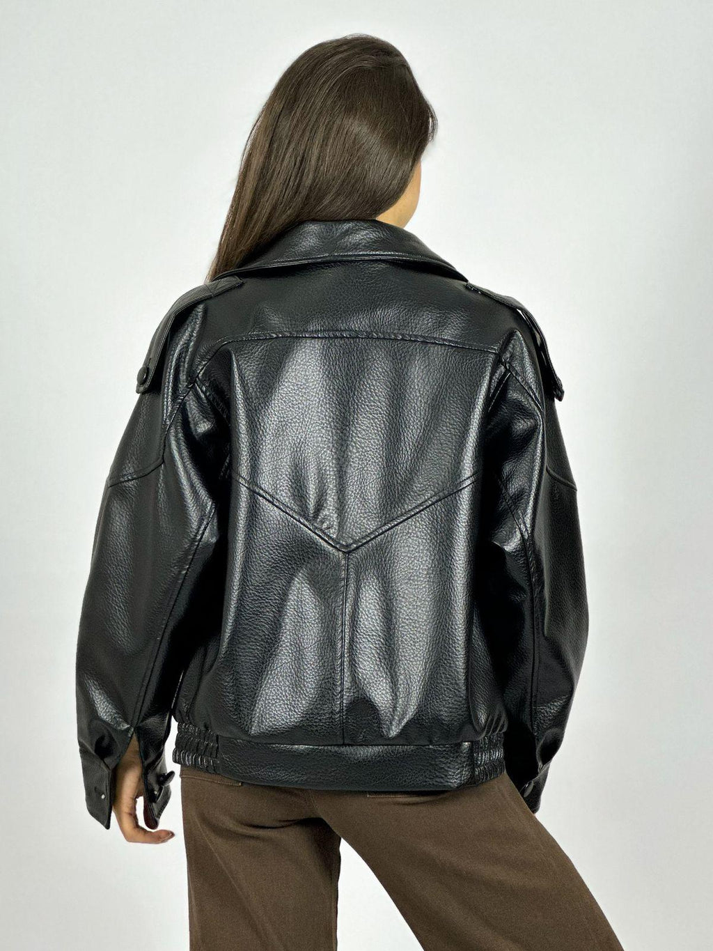 Chaqueta Eco Cuero Forrada Aviadora