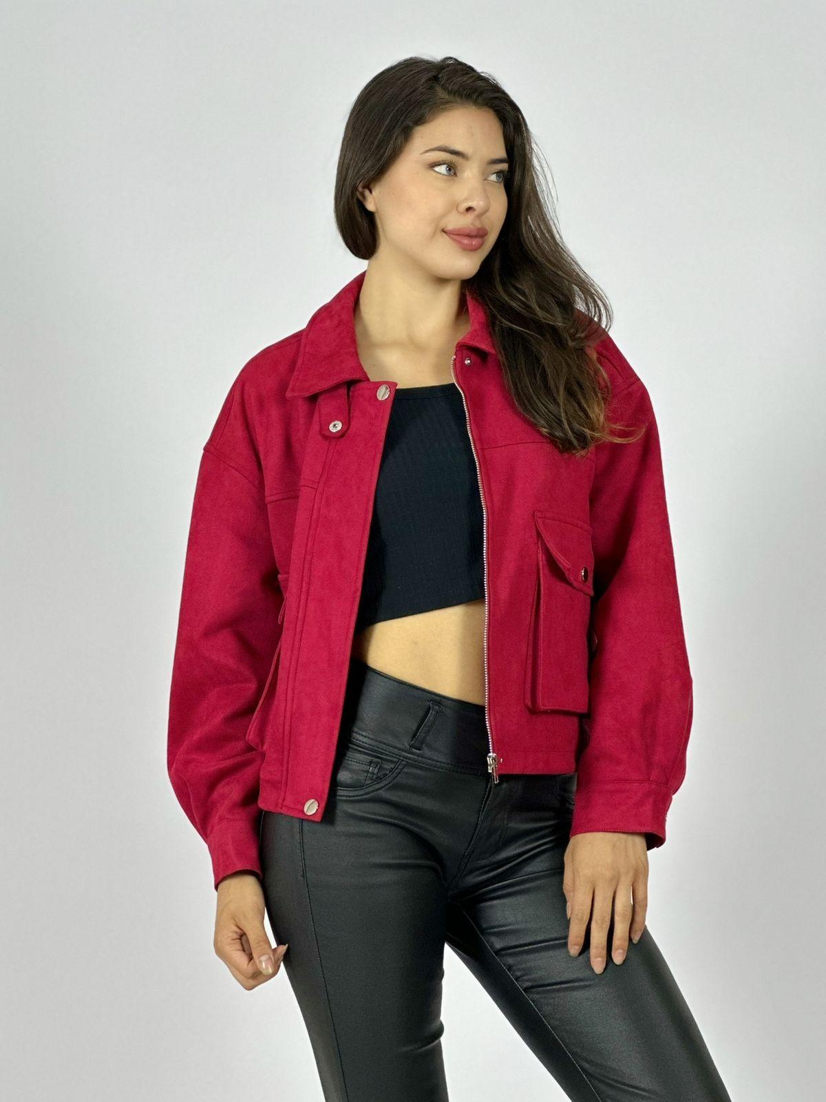 Chaqueta Gamuza Forrada Bolsillos Cargo