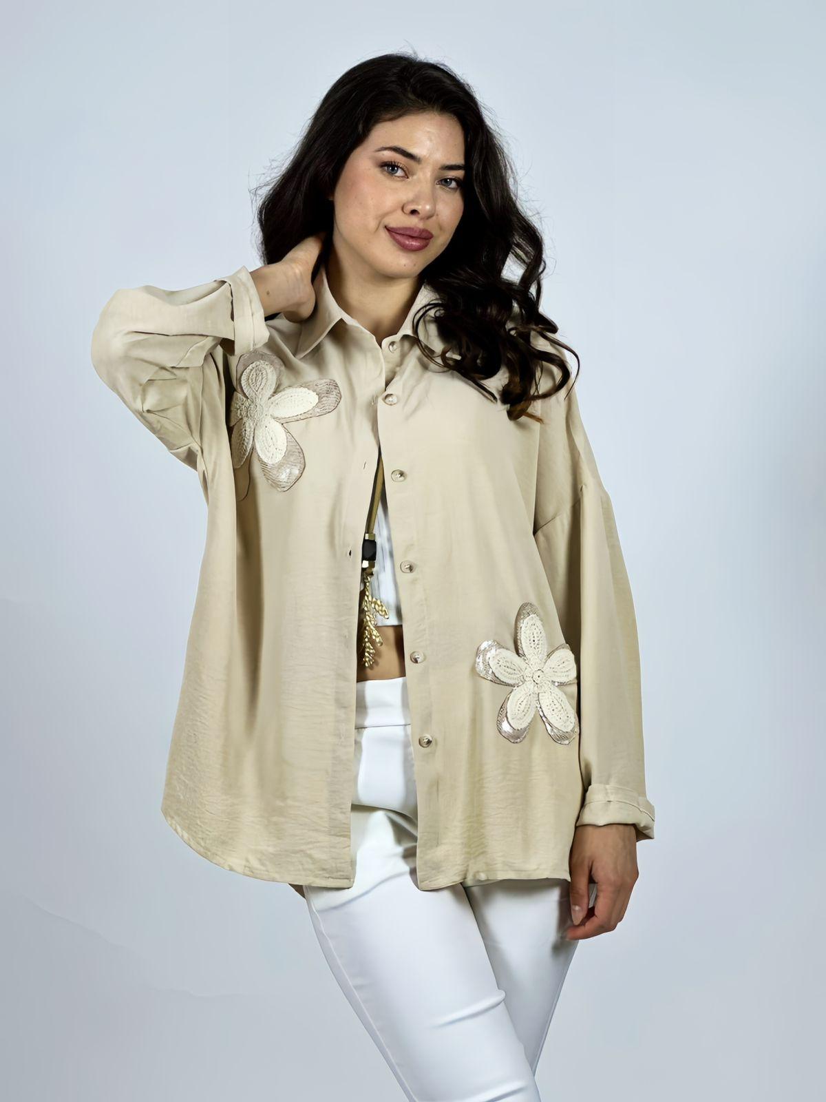 Blusa Flores Bordadas