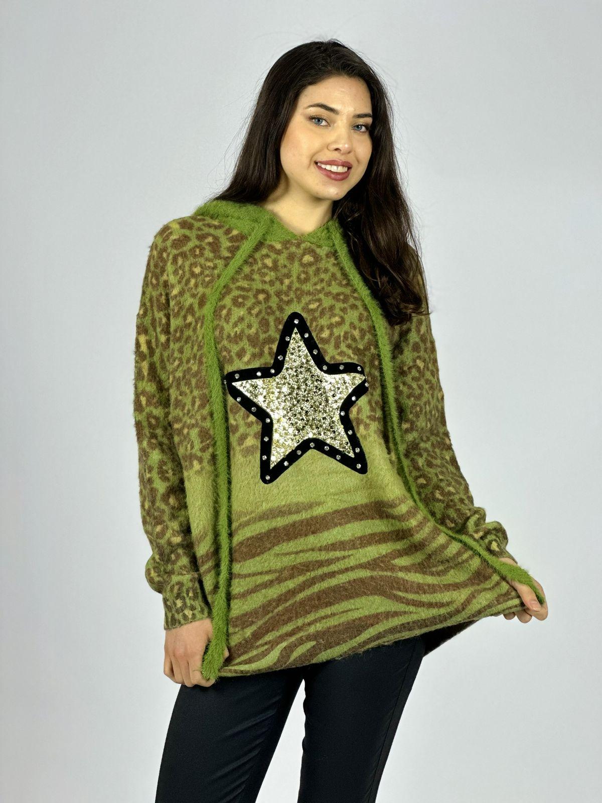 Polerón Cashmere Print Estrella Brillos