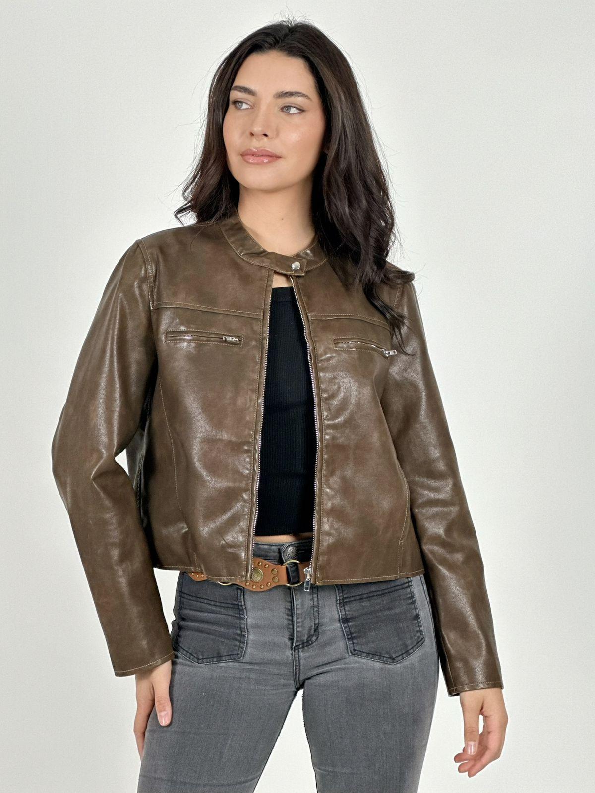 Chaqueta Biker Ecocuero