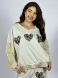 Polerón Algodón Triple Corazon Print