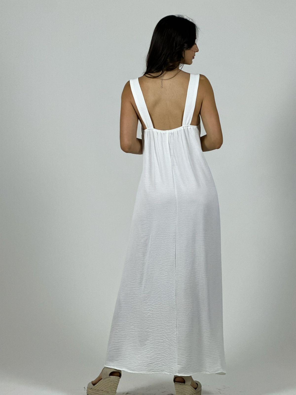 Vestido Crepé Tirantes Con Flores Brillantes