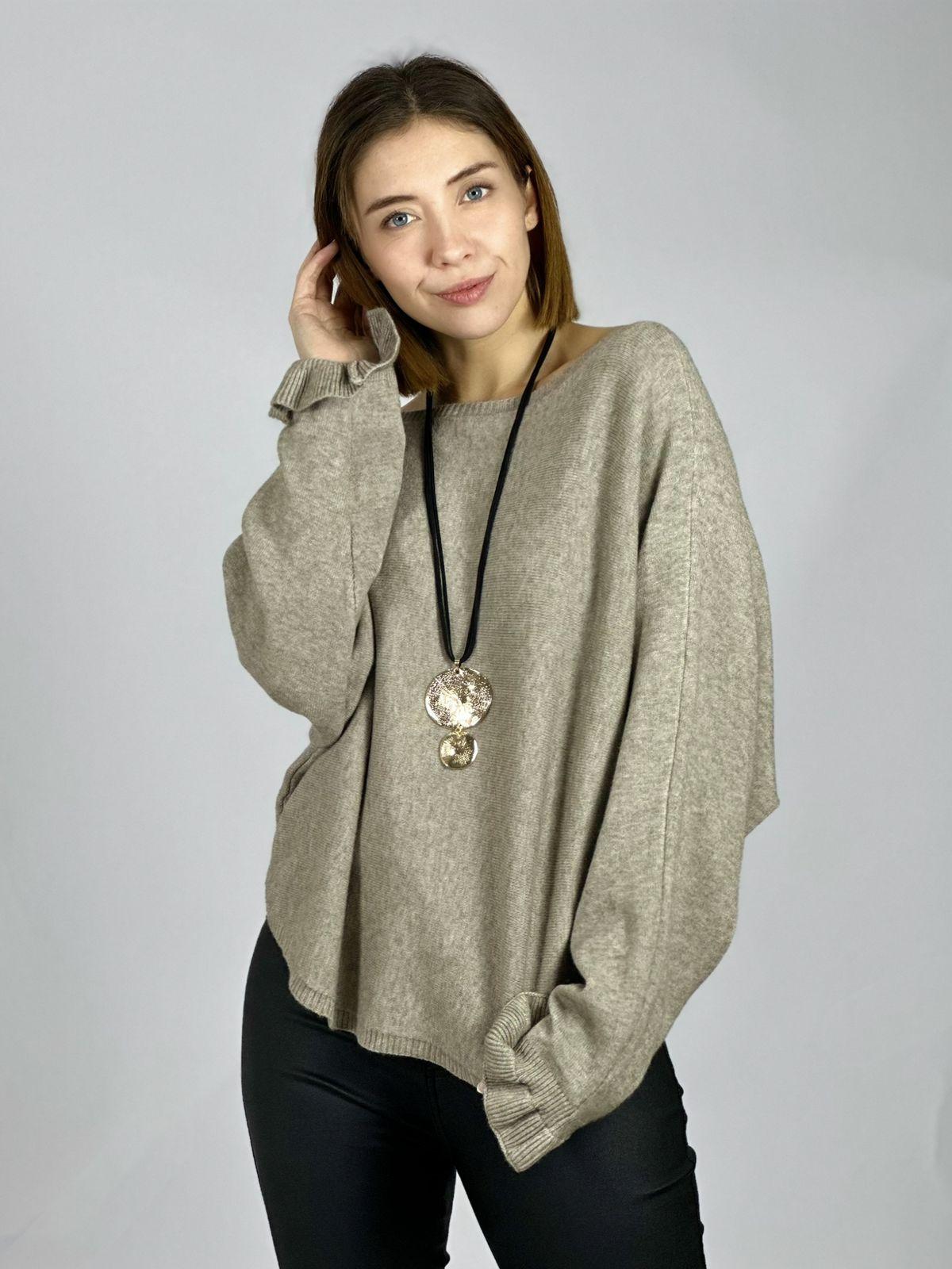 Sweater Spandex Corto Cuello Bote
