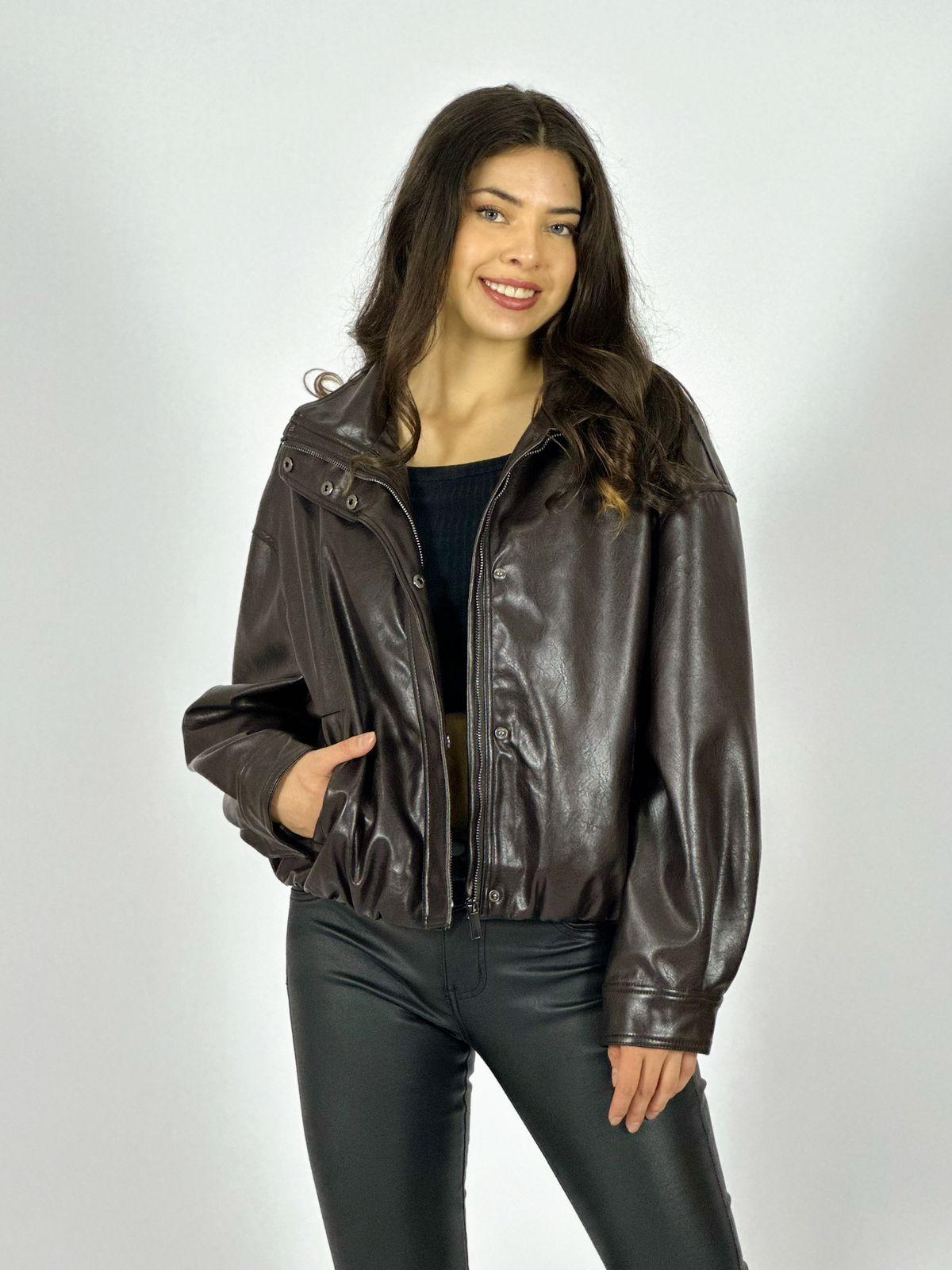 Chaqueta Bomber Ecocuero