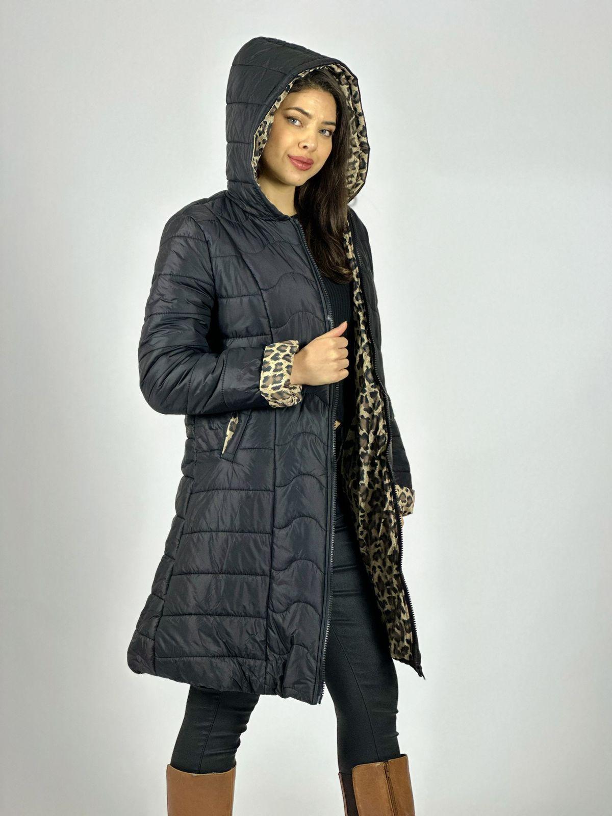 Parka Acolchada Forrado Print