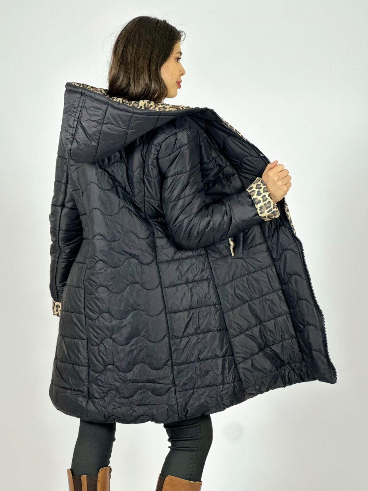 Parka Acolchada Forrado Print