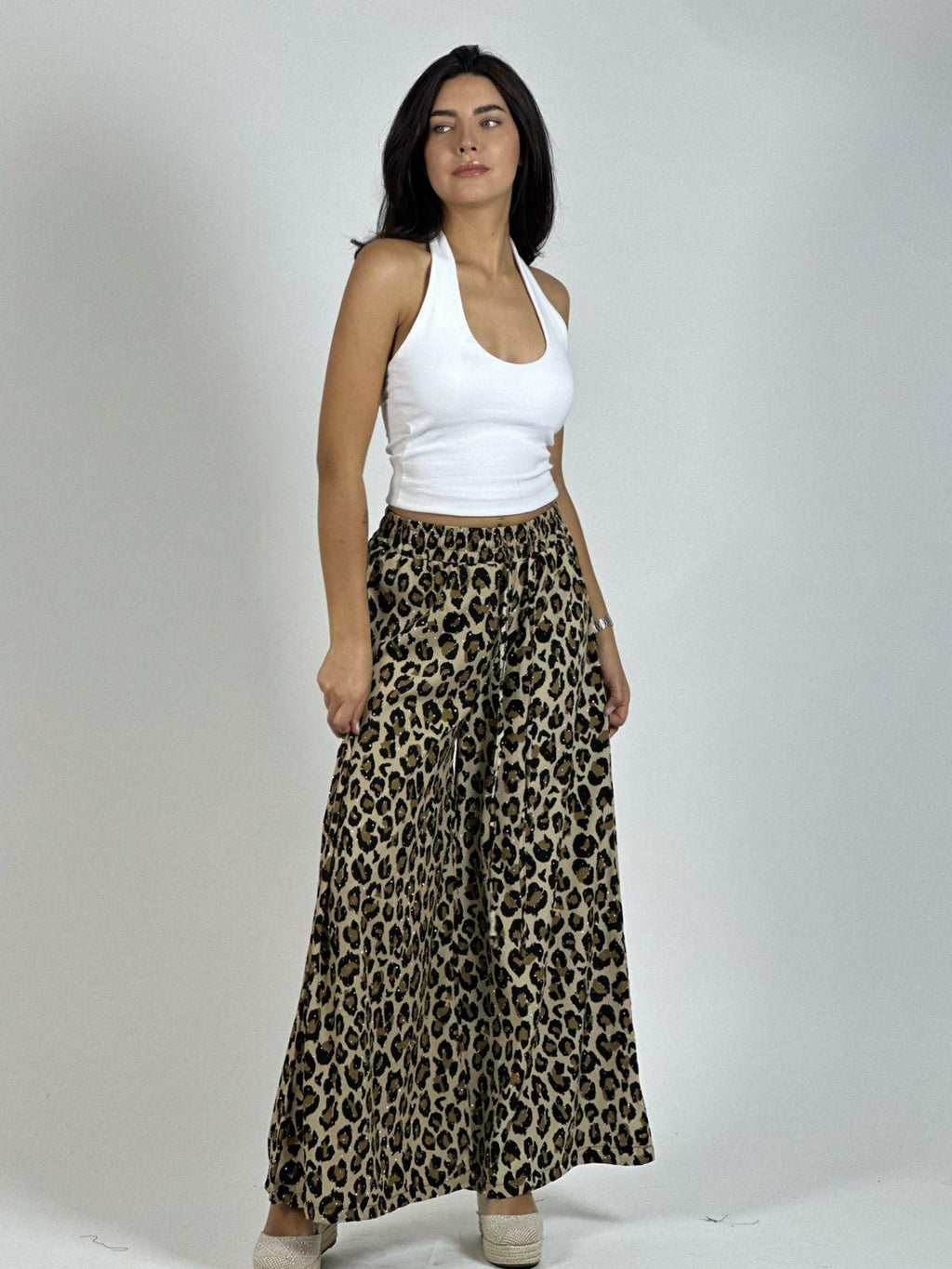 Palazzo Satín Estampado Print