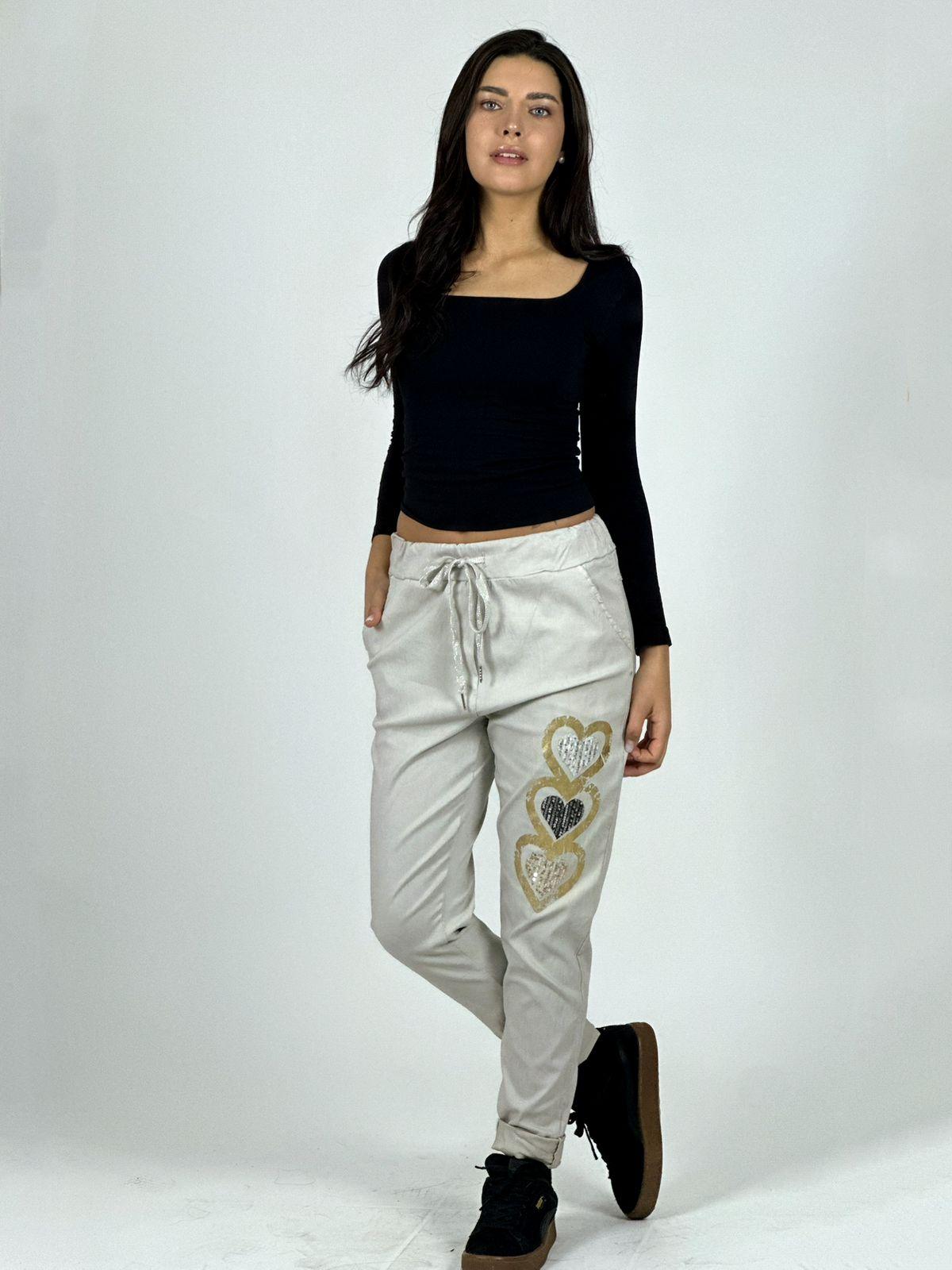 Jogger Italiano Estampado Triple Corazón