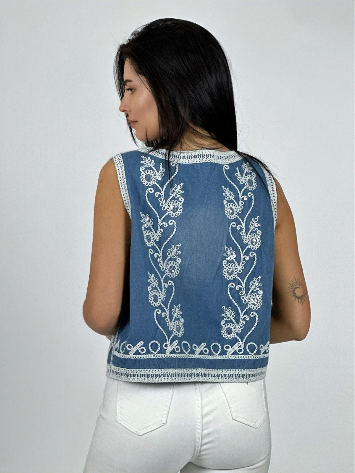 Gillette Mezclilla Bordado Boho