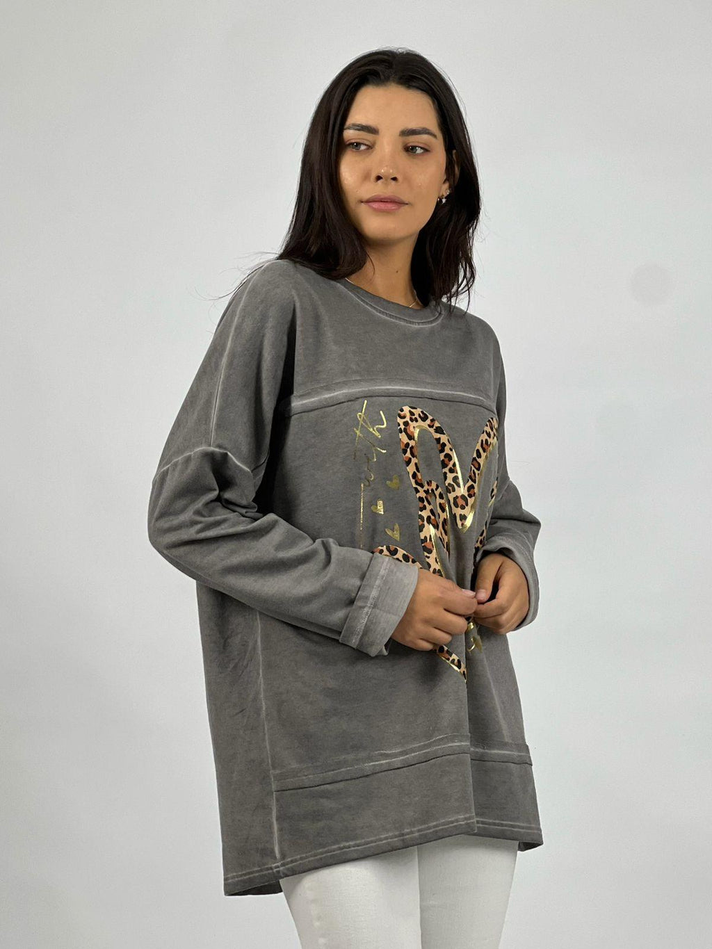 Polerón Algodón Doble Corazón Print